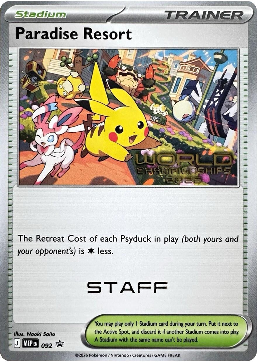 Image for Paradise Resort - 092 (World Championships 2026) [Staff] (092) (ME: Mega Evolution Promo) (MEP) - Pokemon