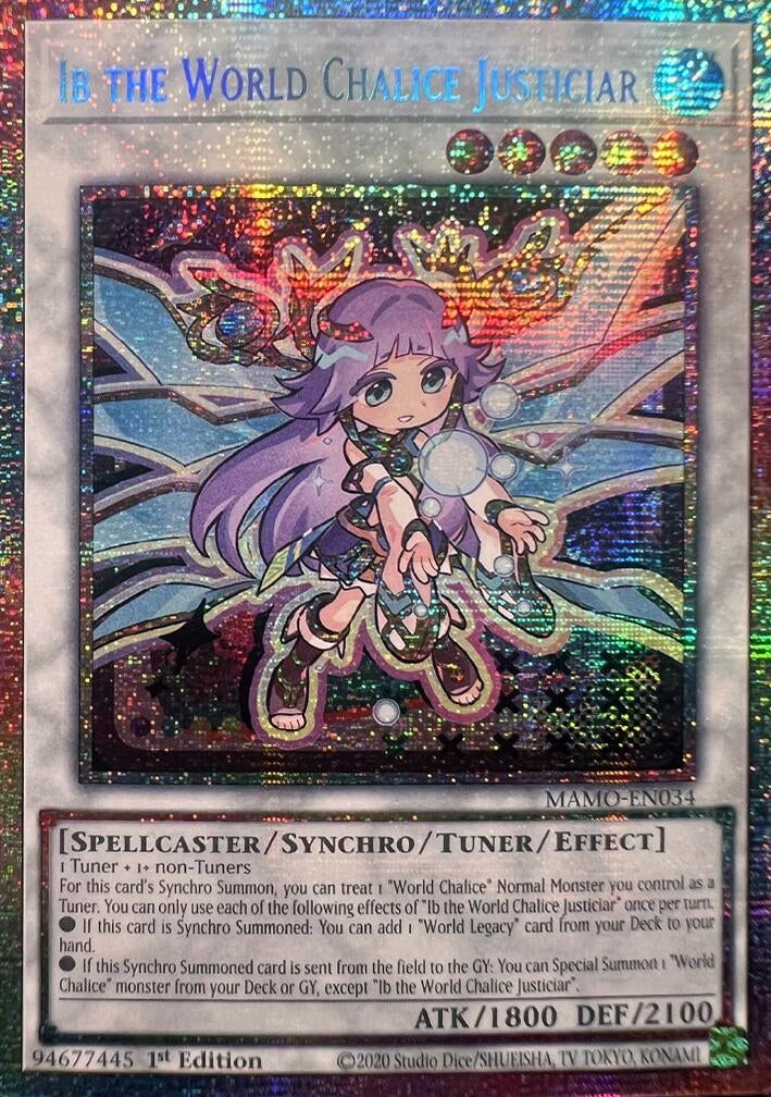 Ib the World Chalice Justiciar (Starlight Rare) (MAMO-EN034) (Magnificent Monsters) (MAMO)