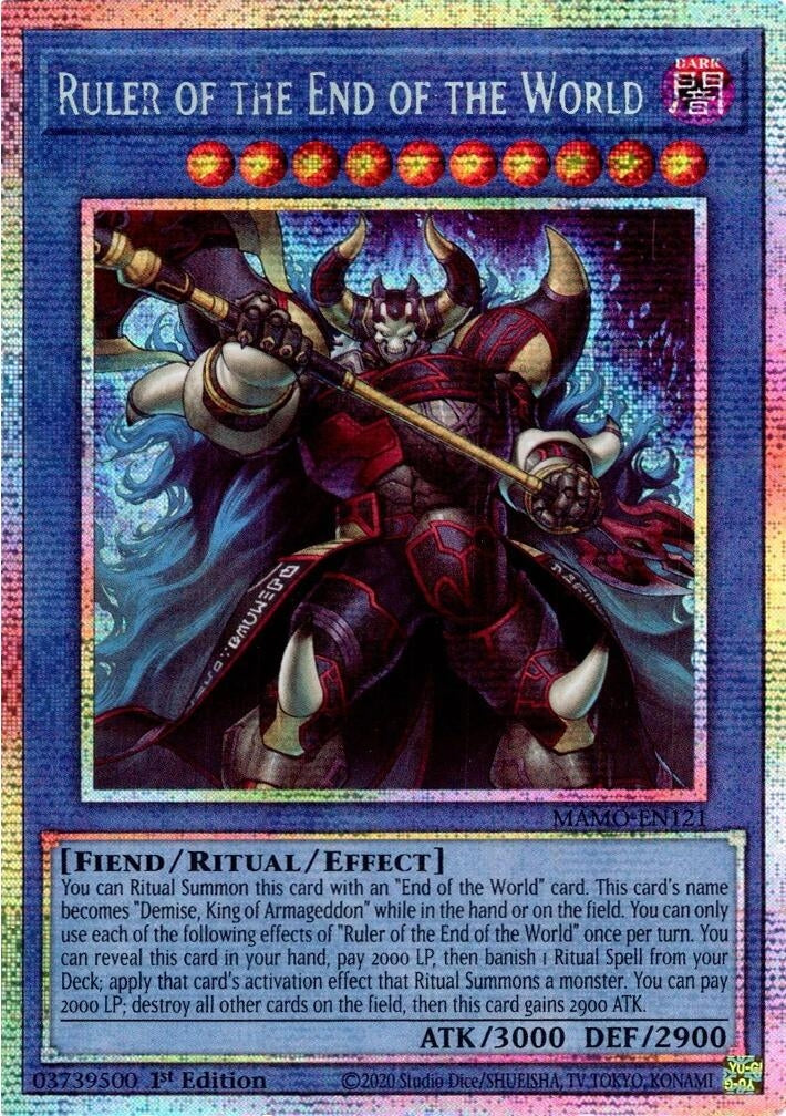 Ruler of the End of the World (Starlight Rare) (MAMO-EN121) (Magnificent Monsters) (MAMO)
