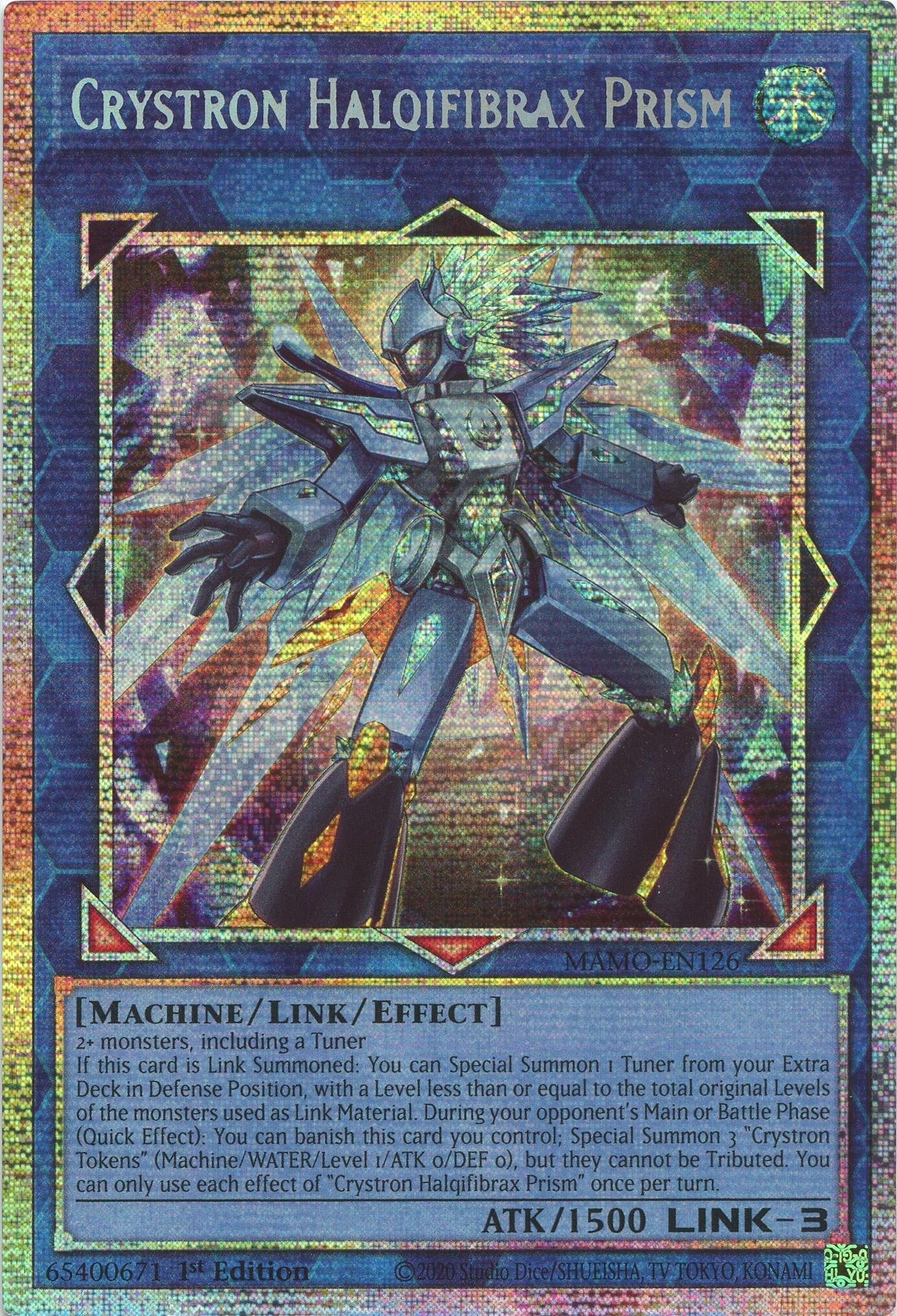 Crystron Halqifibrax Prism (Starlight Rare) (MAMO-EN126) (Magnificent Monsters) (MAMO)