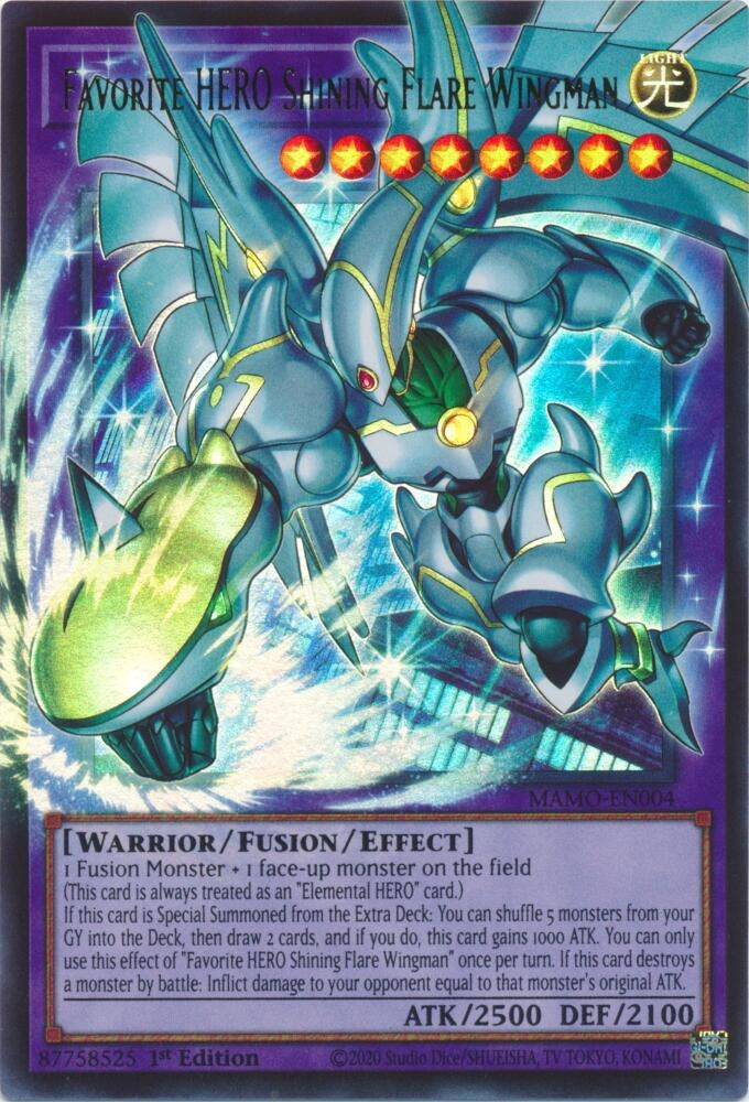 Favorite HERO Shining Flare Wingman (Extended Art) (MAMO-EN004) (Magnificent Monsters) (MAMO)