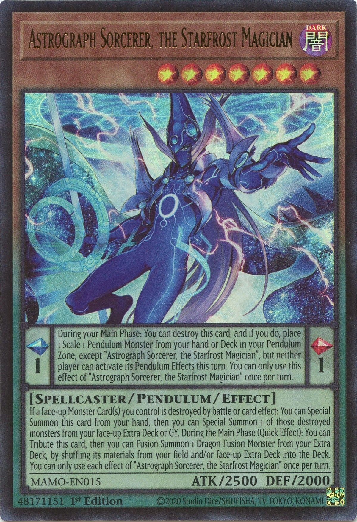 Astrograph Sorcerer, the Starfrost Magician (MAMO-EN015) (Magnificent Monsters) (MAMO)