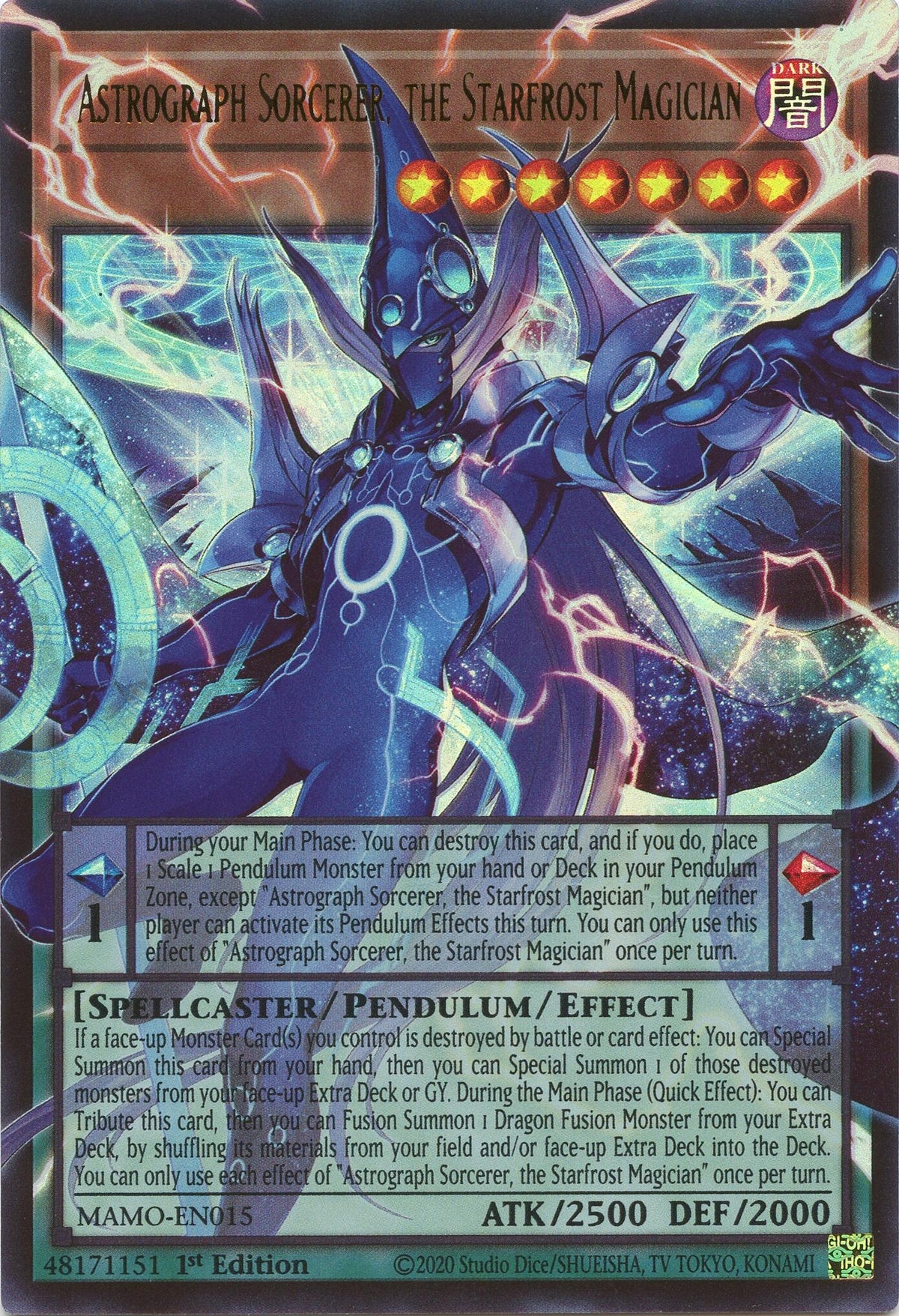 Astrograph Sorcerer, the Starfrost Magician (Extended Art) (MAMO-EN015) (Magnificent Monsters) (MAMO)