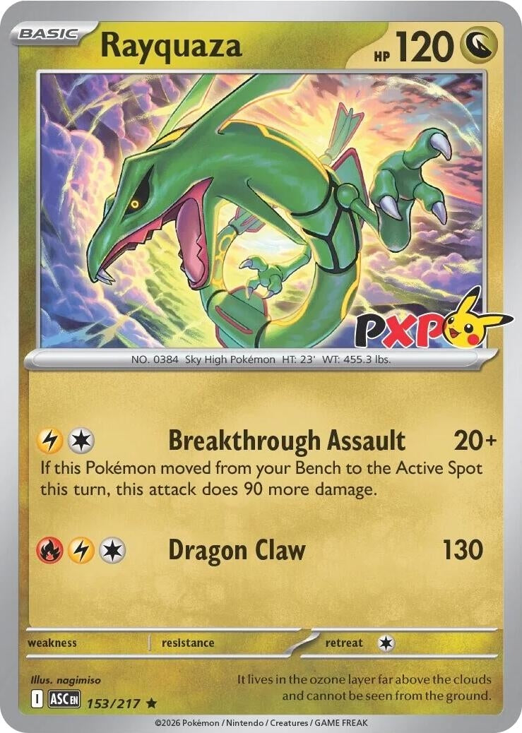 Image for Rayquaza - 153/217 (Cosmos Holo) (153/217) (Miscellaneous Cards & Products) (MCAP) - Pokemon