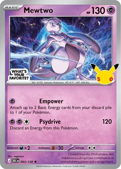 Image for Mewtwo - 063/128 (What's Your Favorite Stamp) (063/128) (Miscellaneous Cards & Products) (MCAP) - Pokemon