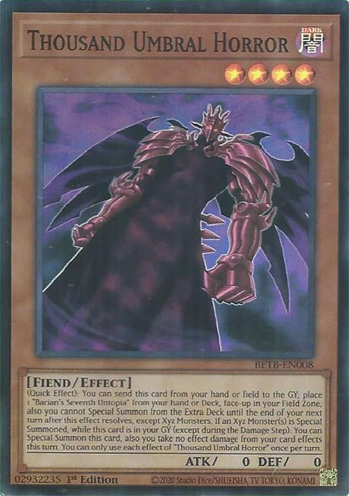 Image for Thousand Umbral Horror (BETB-EN008) (Beyond the Brave) (BETB) - YuGiOh