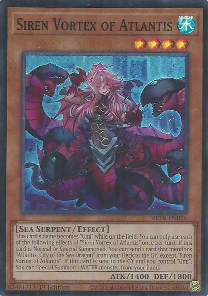 Image for Siren Vortex of Atlantis (BETB-EN016) (Beyond the Brave) (BETB) - YuGiOh