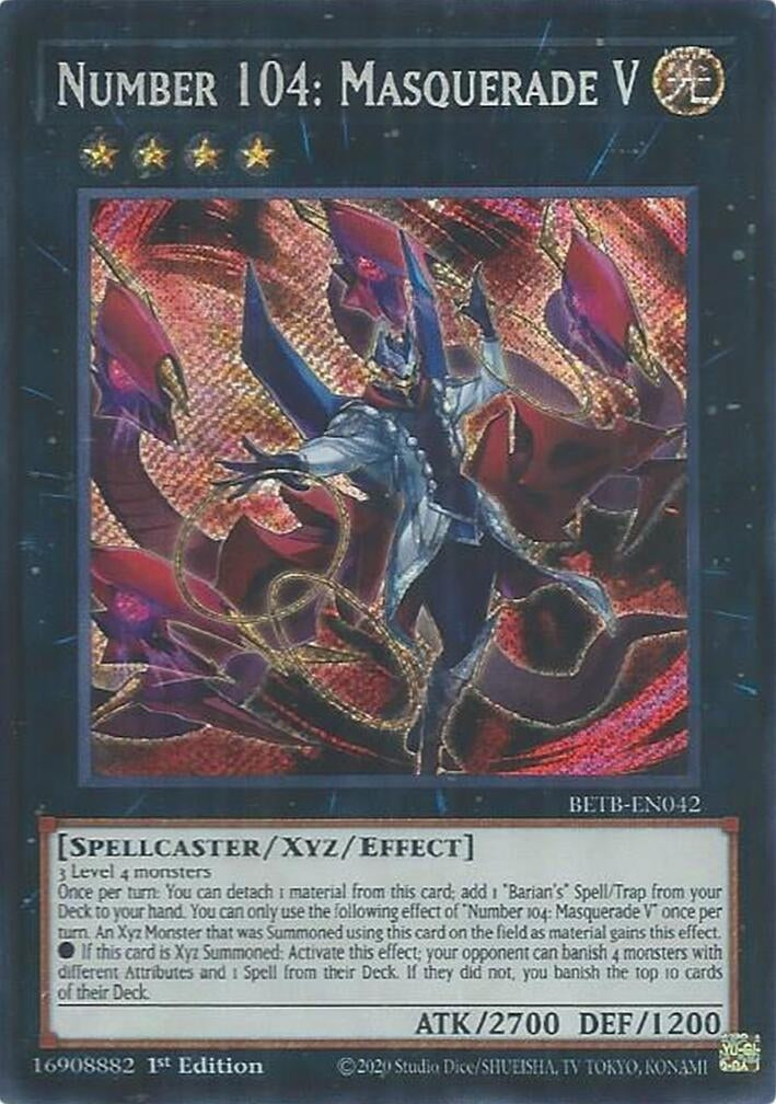 Image for Number 104: Masquerade V (BETB-EN042) (Beyond the Brave) (BETB) - YuGiOh