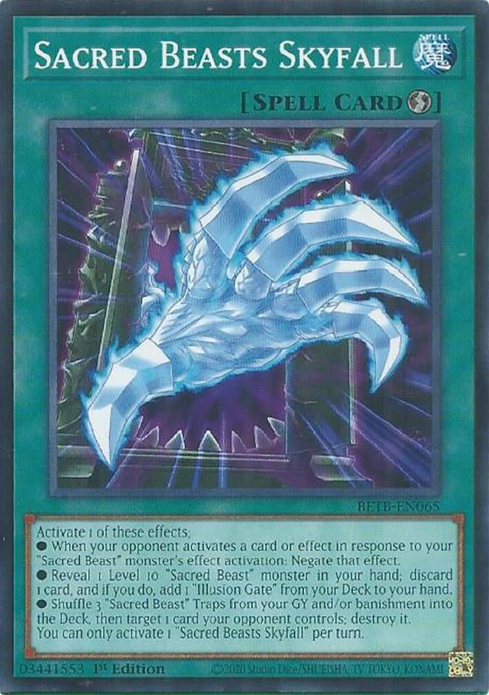 Image for Sacred Beasts Skyfall (BETB-EN065) (Beyond the Brave) (BETB) - YuGiOh