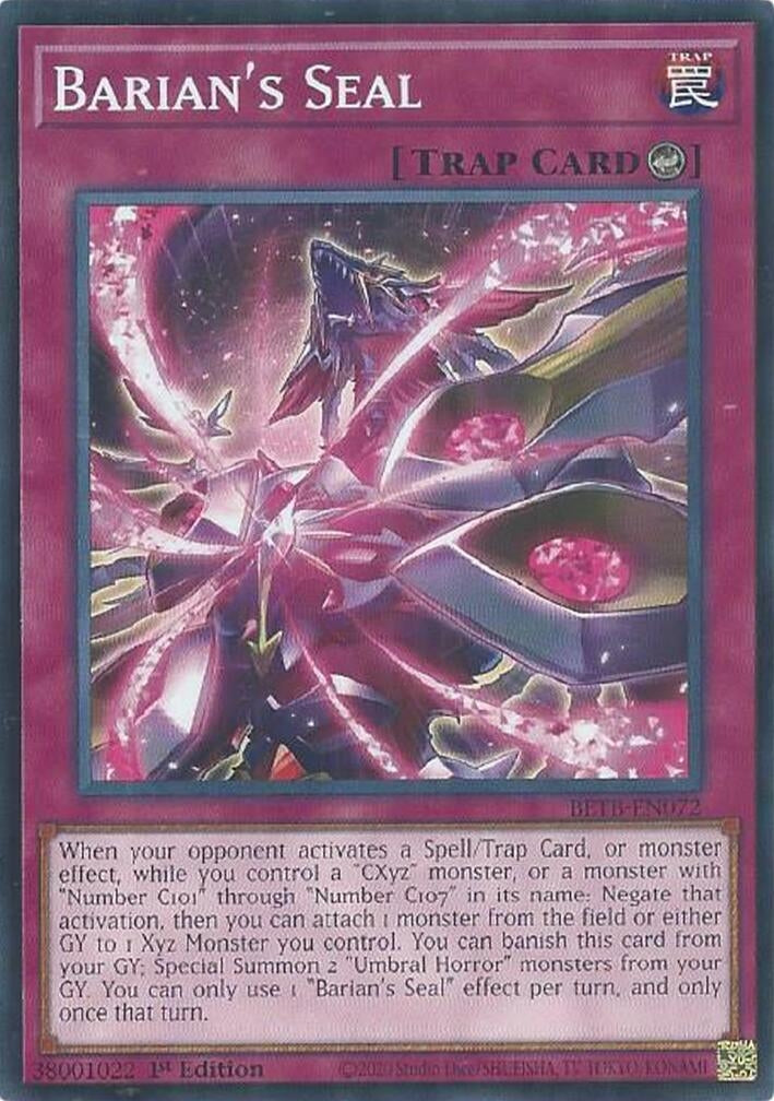 Image for Barian's Seal (BETB-EN072) (Beyond the Brave) (BETB) - YuGiOh