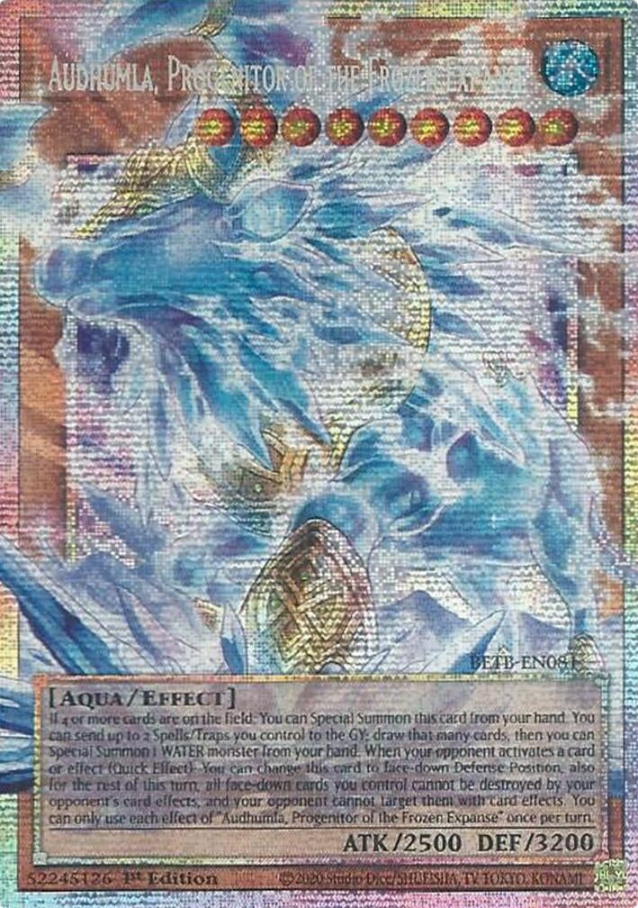 Image for Audhumla, Progenitor of the Frozen Expanse (Starlight Rare) (Extended Art) (BETB-EN081) (Beyond the Brave) (BETB) - YuGiOh