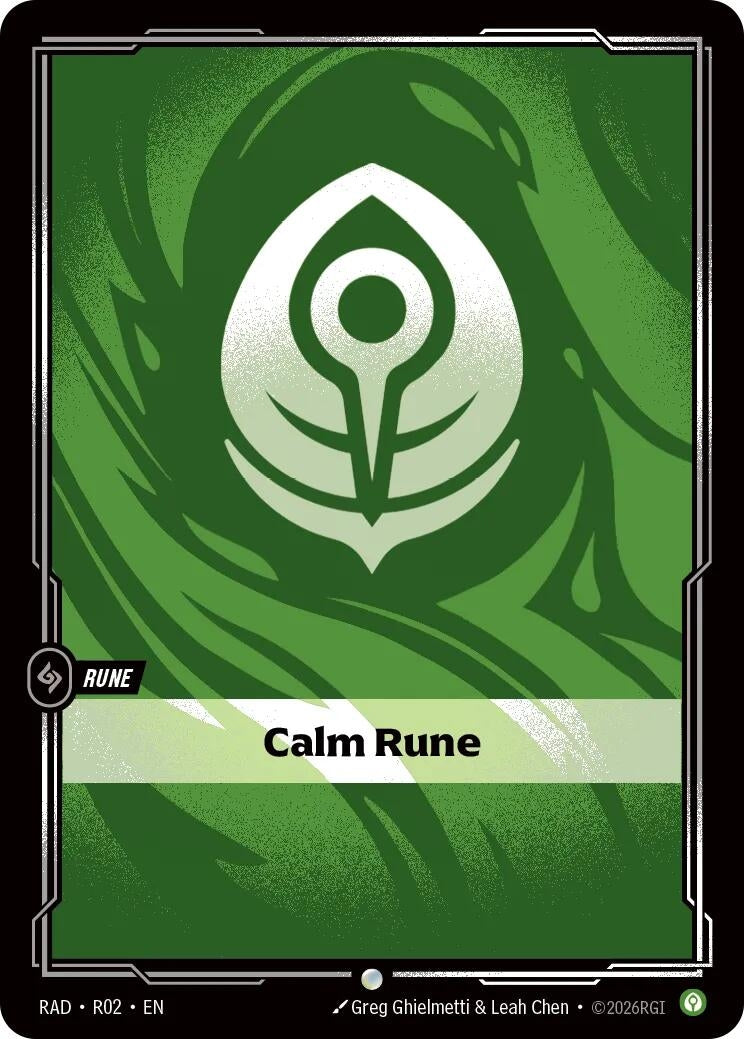 Image for Calm Rune (R02) (Radiance) (RAD) - Riftbound: League of Legends Trading Card Game