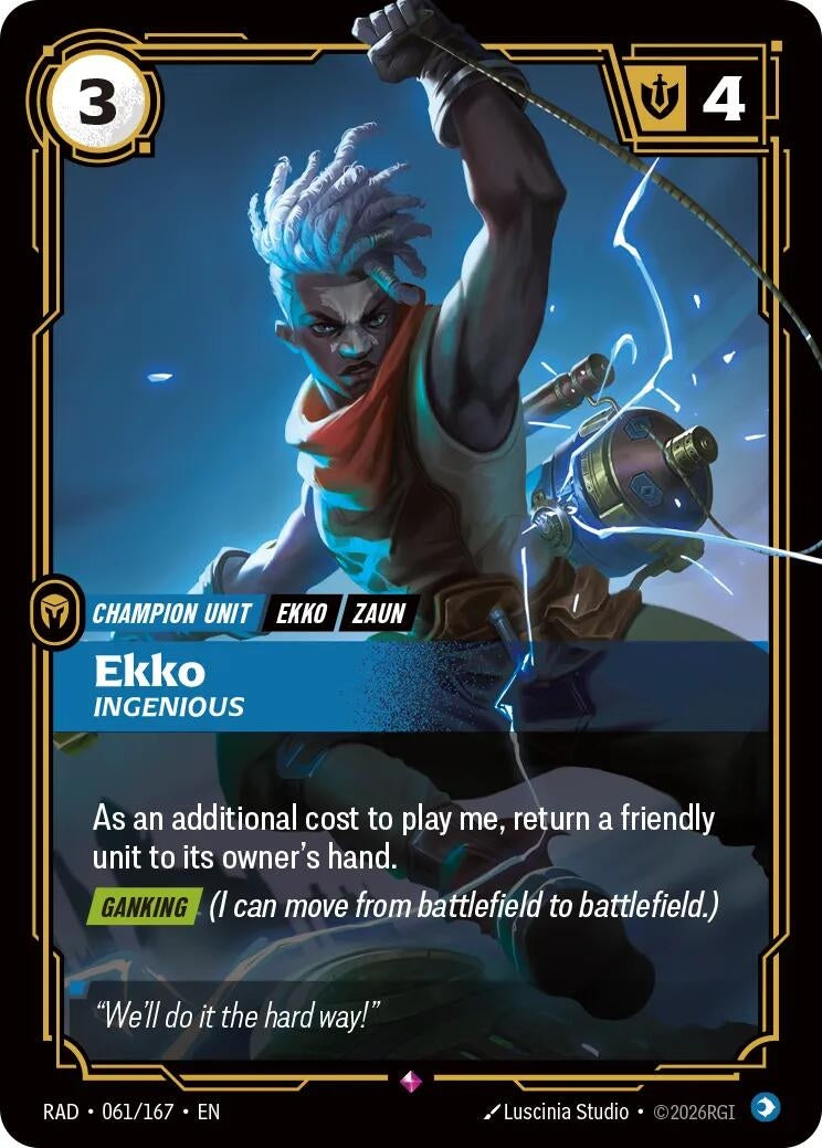 Image for Ekko, Ingenious (061/167) (Radiance) (RAD) - Riftbound: League of Legends Trading Card Game