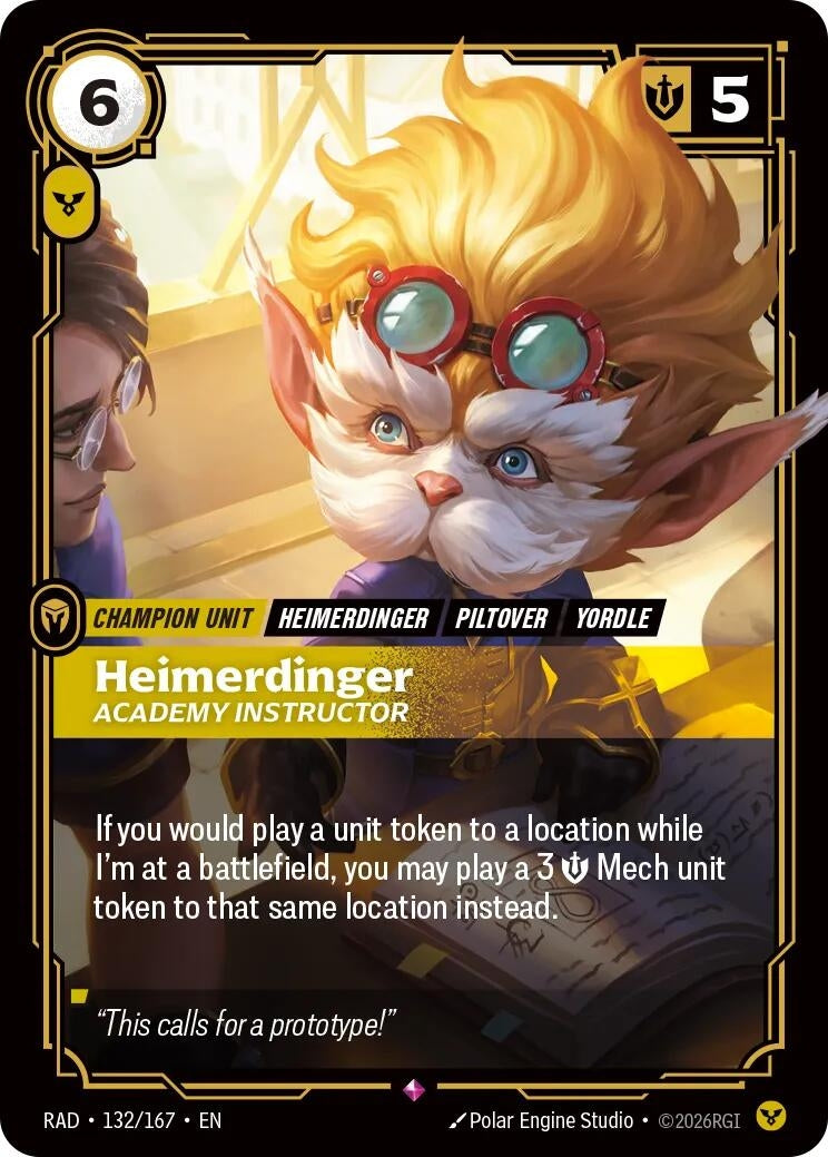Image for Heimerdinger, Academy Instructor (132/167) (Radiance) (RAD) - Riftbound: League of Legends Trading Card Game