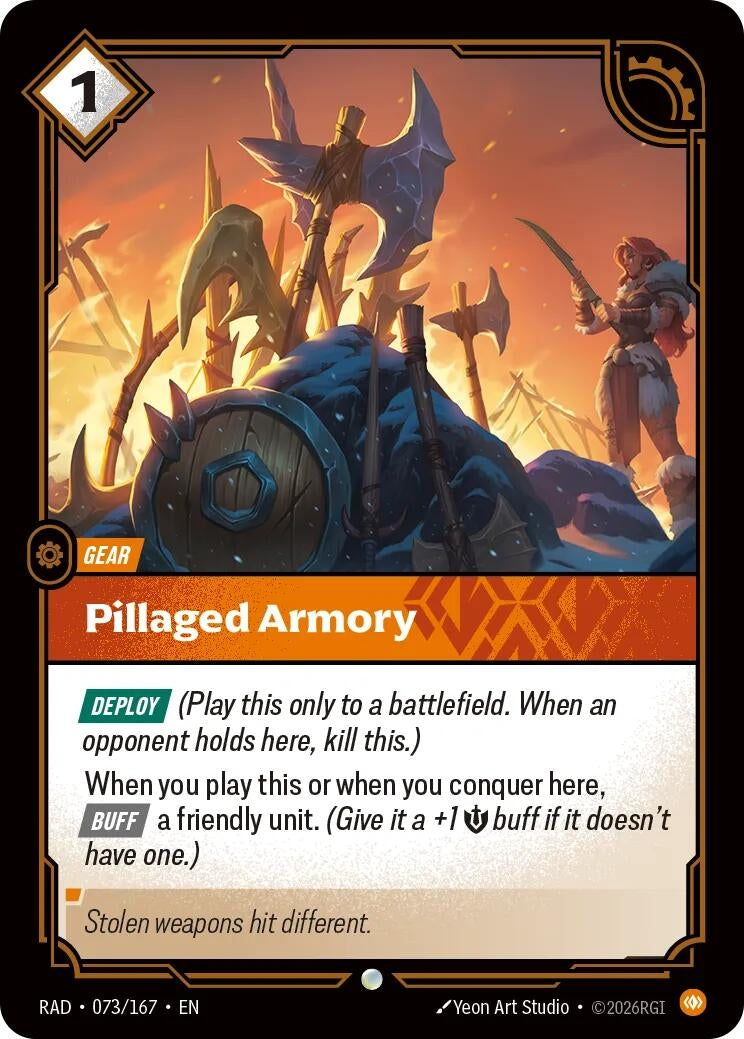 Image for Pillaged Armory (073/167) (Radiance) (RAD) - Riftbound: League of Legends Trading Card Game