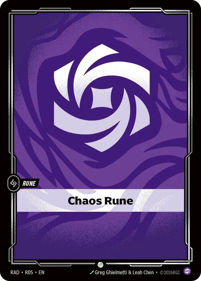 Image for Chaos Rune (R05) (Radiance) (RAD) - Riftbound: League of Legends Trading Card Game