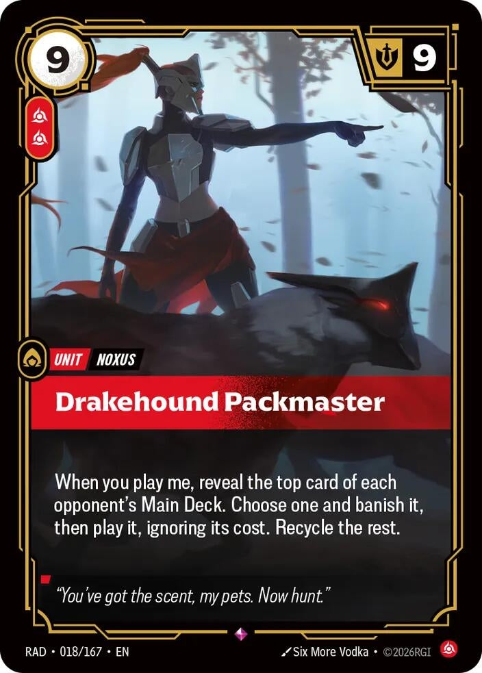 Image for Drakehound Packmaster (018/167) (Radiance) (RAD) - Riftbound: League of Legends Trading Card Game