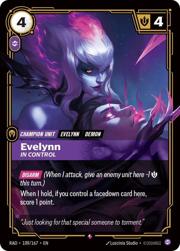 Image for Evelynn, In Control (109/167) (Radiance) (RAD) - Riftbound: League of Legends Trading Card Game