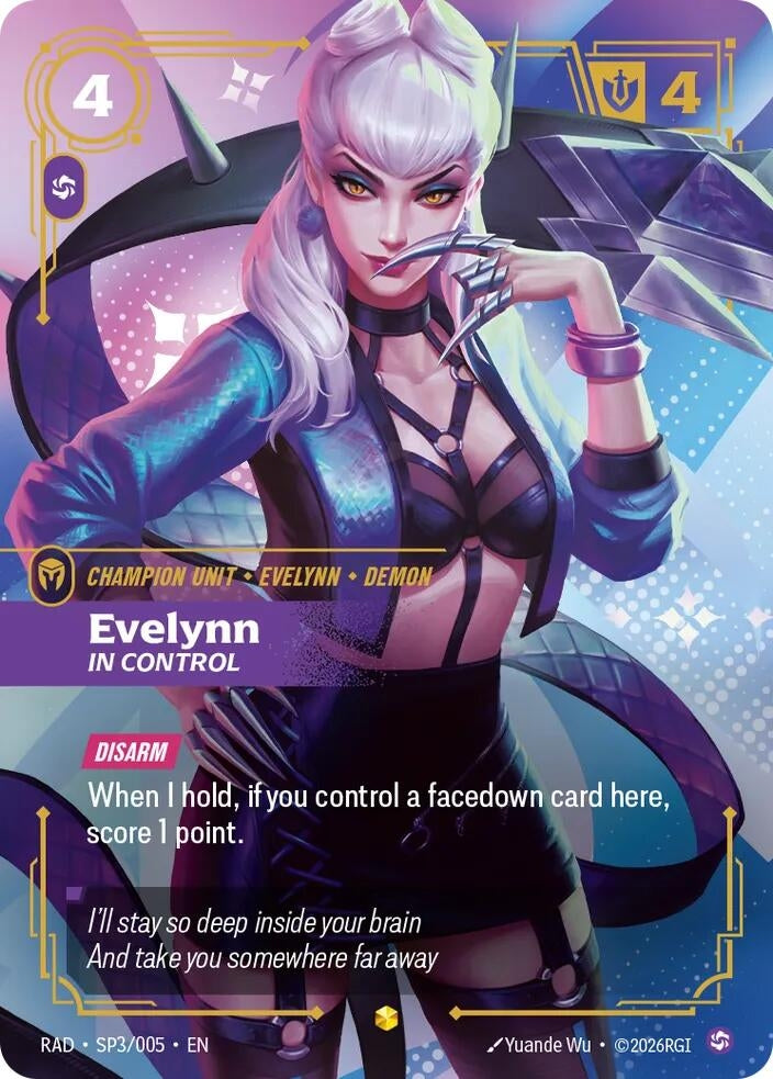Image for Evelynn, In Control (K/DA Special Art Card) (SP3/005) (Radiance) (RAD) - Riftbound: League of Legends Trading Card Game