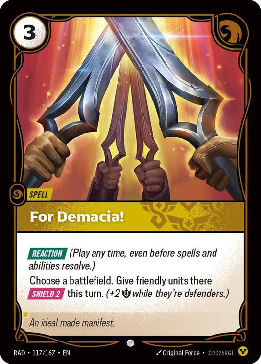 Image for For Demacia! (117/167) (Radiance) (RAD) - Riftbound: League of Legends Trading Card Game