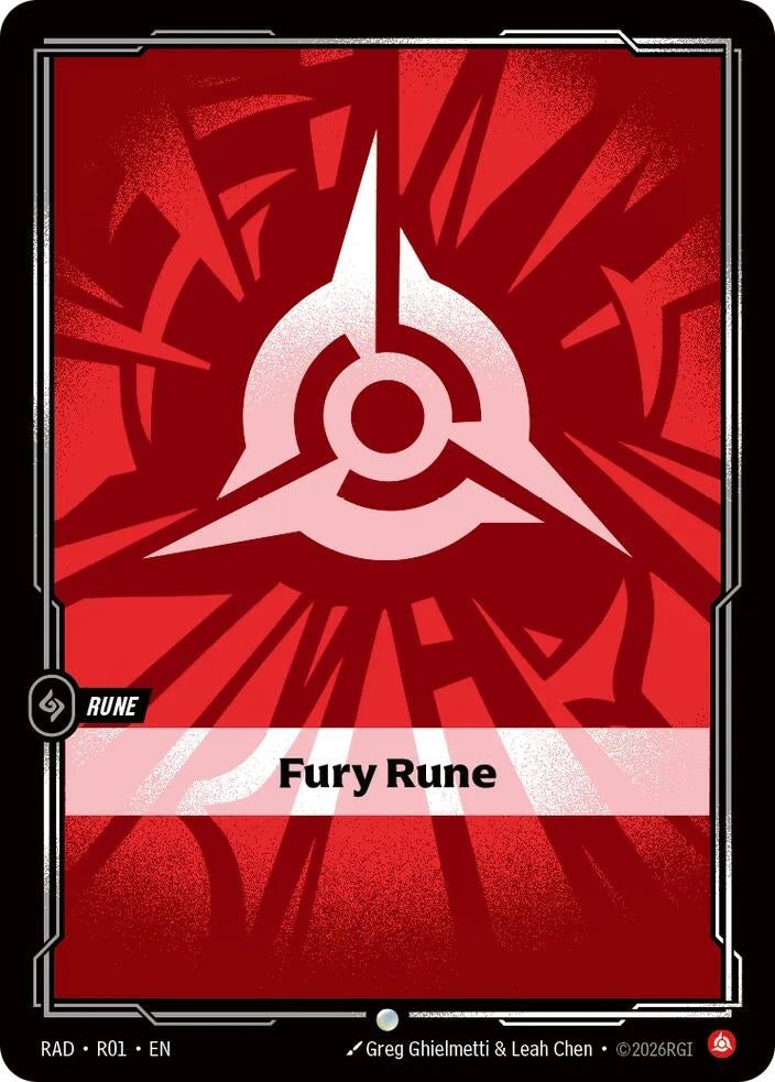 Image for Fury Rune (R01) (Radiance) (RAD) - Riftbound: League of Legends Trading Card Game