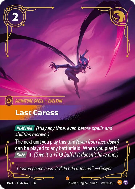 Image for Last Caress (154/167) (Radiance) (RAD) - Riftbound: League of Legends Trading Card Game