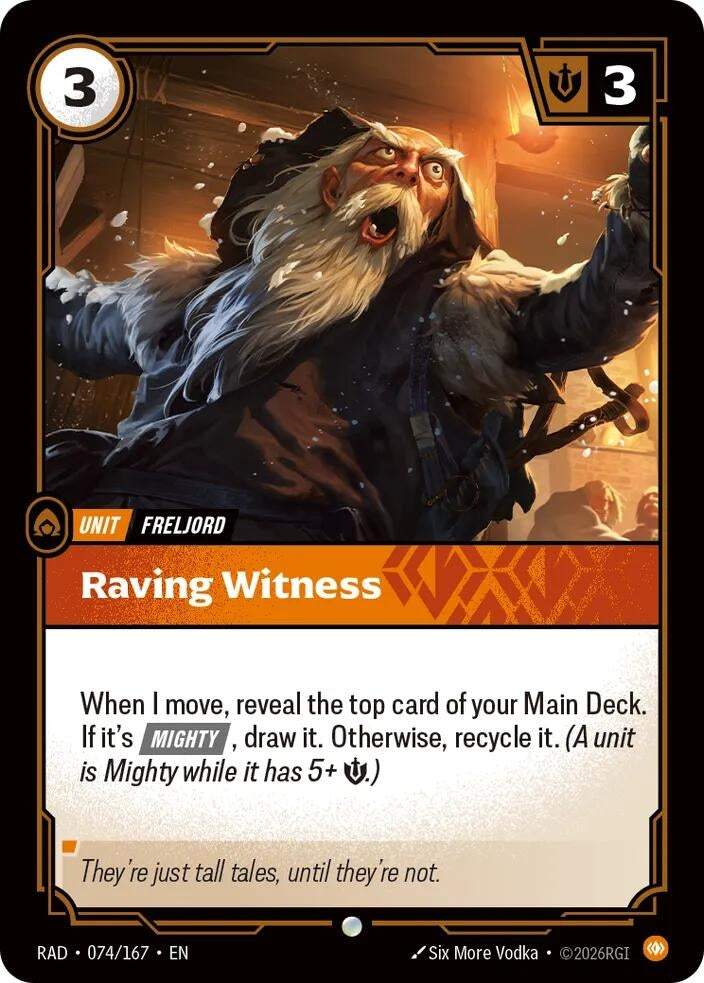 Image for Raving Witness (074/167) (Radiance) (RAD) - Riftbound: League of Legends Trading Card Game
