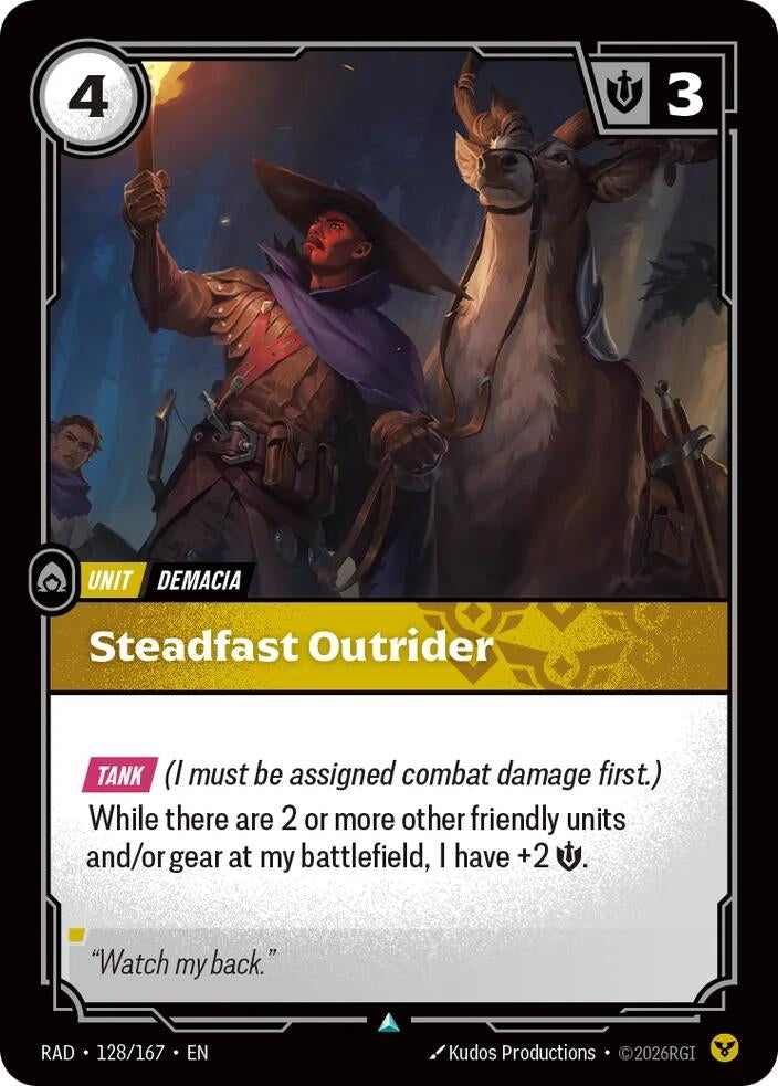 Image for Steadfast Outrider (128/167) (Radiance) (RAD) - Riftbound: League of Legends Trading Card Game