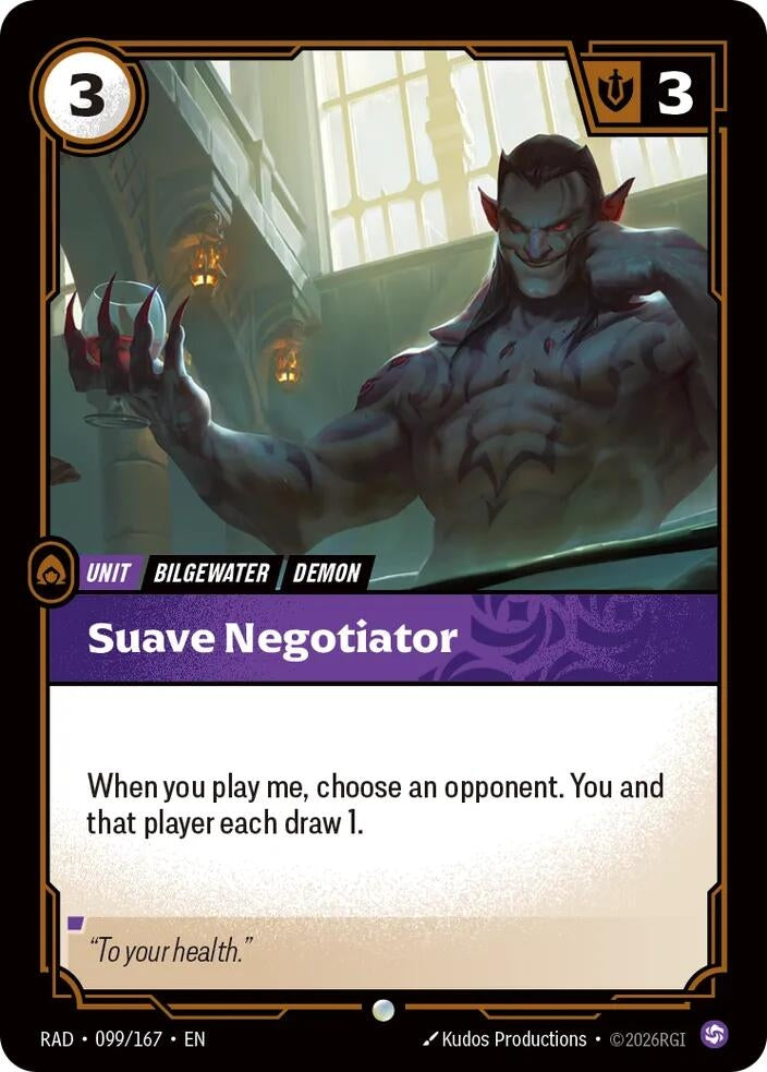 Image for Suave Negotiator (099/167) (Radiance) (RAD) - Riftbound: League of Legends Trading Card Game
