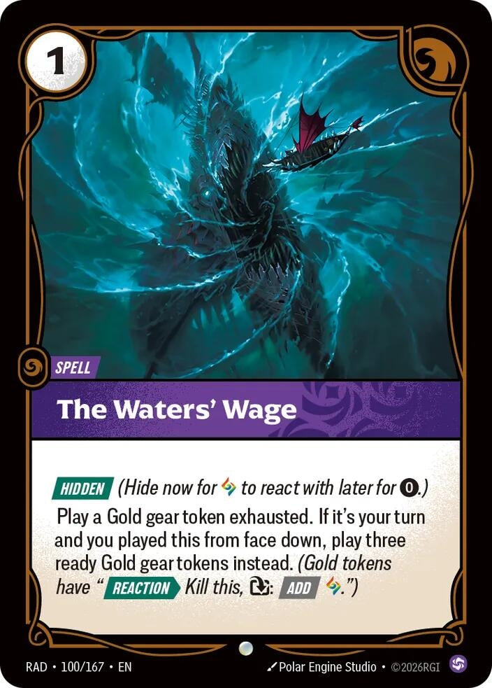 Image for The Waters' Wage (100/167) (Radiance) (RAD) - Riftbound: League of Legends Trading Card Game