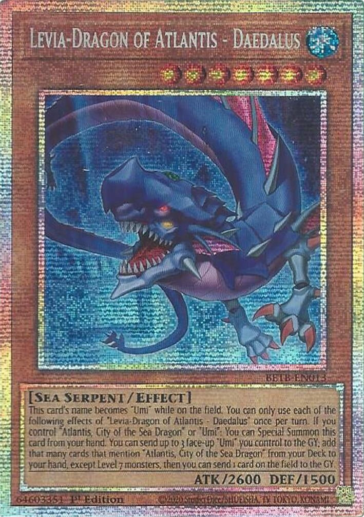 Image for Levia-Dragon of Atlantis - Daedalus (Starlight Rare) (BETB-EN013) (Beyond the Brave) (BETB) - YuGiOh