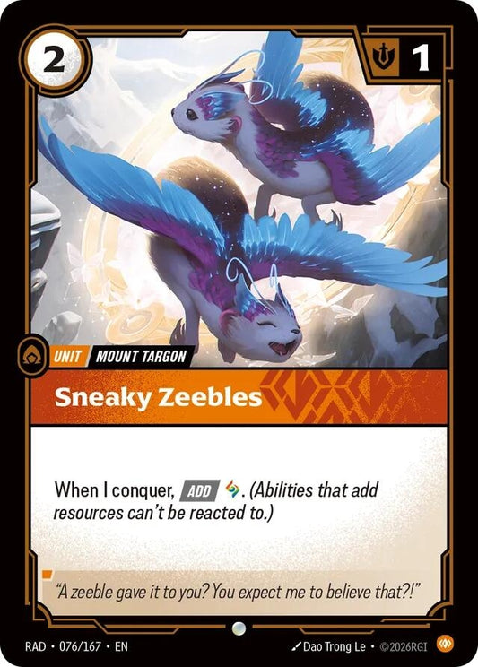 Image for Sneaky Zeebles (076/167) (Radiance) (RAD) - Riftbound: League of Legends Trading Card Game