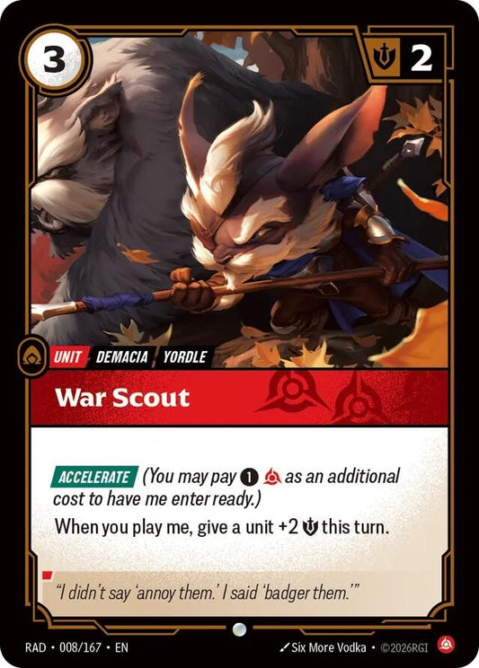 Image for War Scout (008/167) (Radiance) (RAD) - Riftbound: League of Legends Trading Card Game