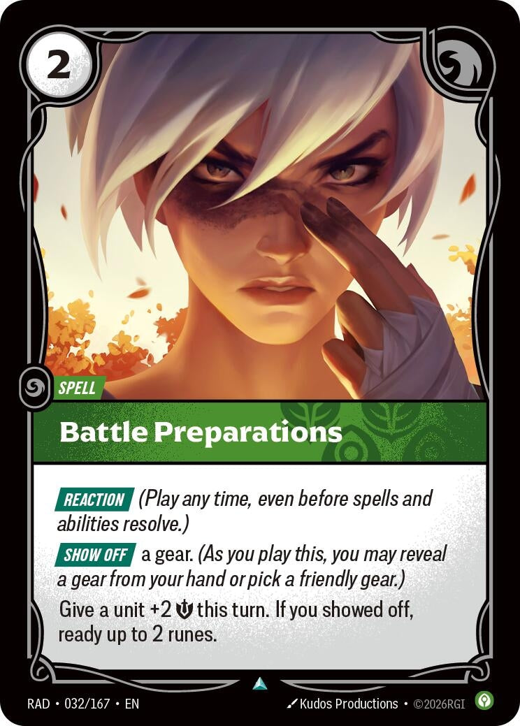 Image for Battle Preparations (032/167) (Radiance) (RAD) - Riftbound: League of Legends Trading Card Game