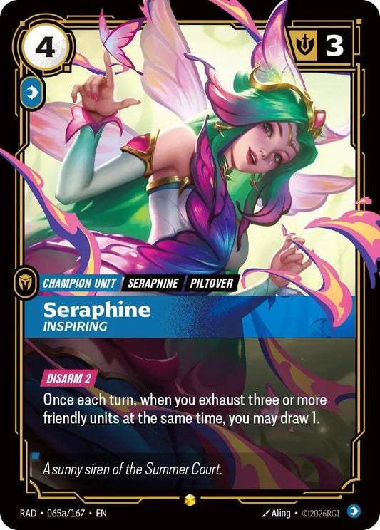 Image for Seraphine, Inspiring (Alternate Art) (065a/167) (Radiance) (RAD) - Riftbound: League of Legends Trading Card Game