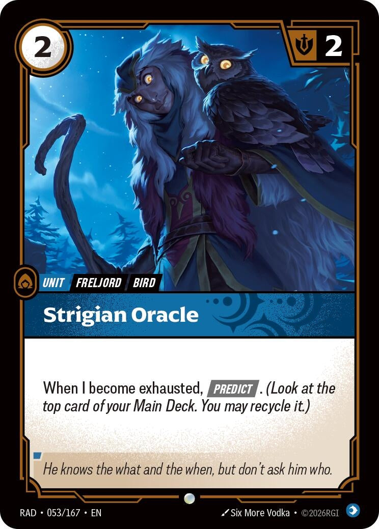 Image for Strigian Oracle (053/167) (Radiance) (RAD) - Riftbound: League of Legends Trading Card Game