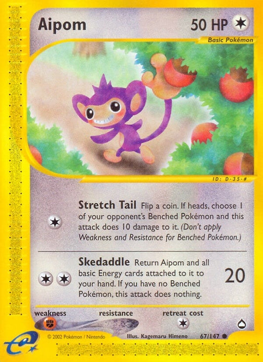 Image for Aipom (067/147) (Aquapolis) - Pokemon