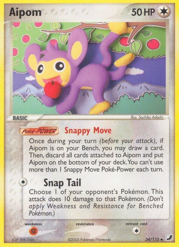 Image for Aipom (34/115) (Unseen Forces) - Pokemon