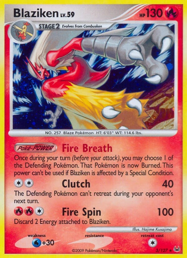 Image for Blaziken (3/127) (Platinum) - Pokemon