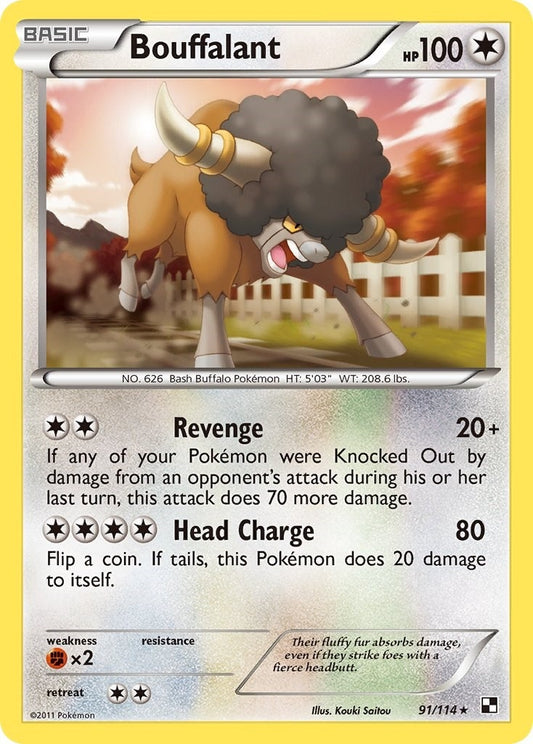 Image for Bouffalant (91) (91/114) (Black and White) - Pokemon