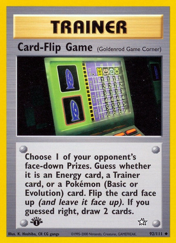 Image for Card-Flip Game (Goldenrod Game Corner) (092/111) (Neo Genesis) - Pokemon