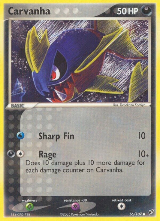 Image for Carvanha (56/107) (Deoxys) - Pokemon