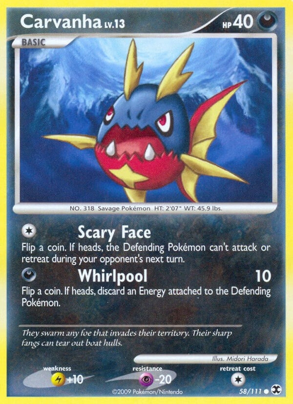 Image for Carvanha (58/111) (Rising Rivals) - Pokemon