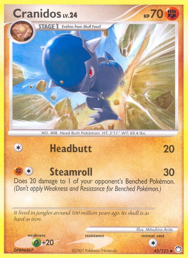 Image for Cranidos (43/123) (Mysterious Treasures) - Pokemon