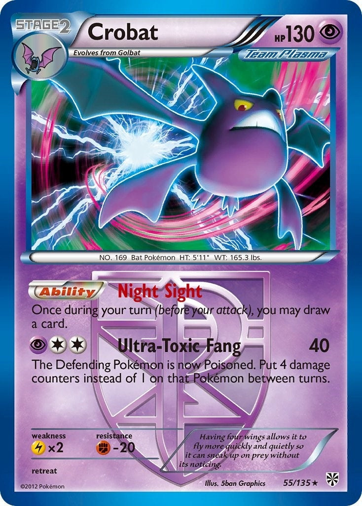 Image for Crobat (Team Plasma) (55/135) (Plasma Storm) - Pokemon