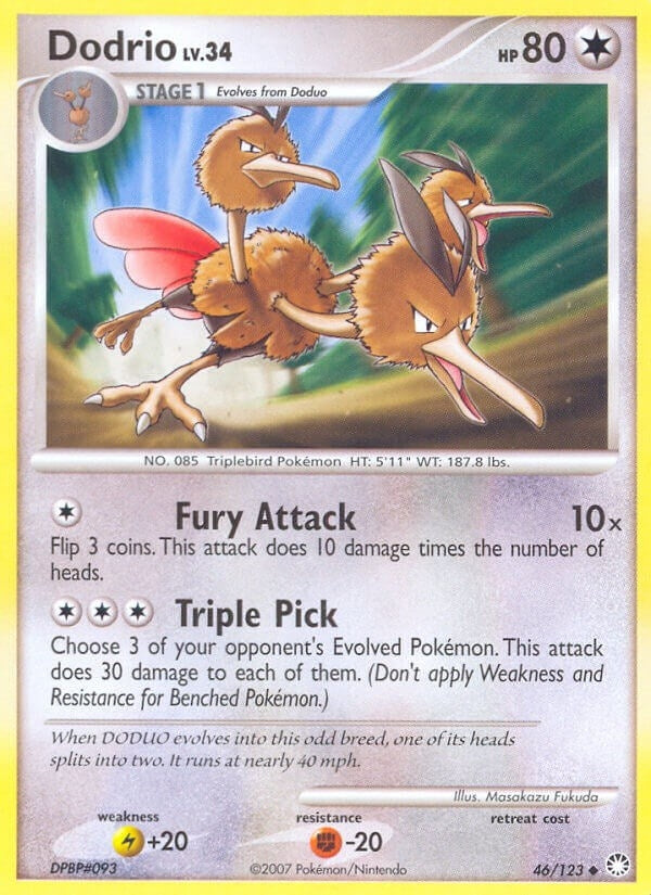 Image for Dodrio (46/123) (Mysterious Treasures) - Pokemon