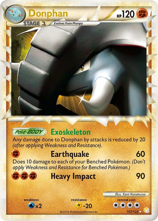 Image for Donphan (Prime) (107/123) (HeartGold SoulSilver) - Pokemon