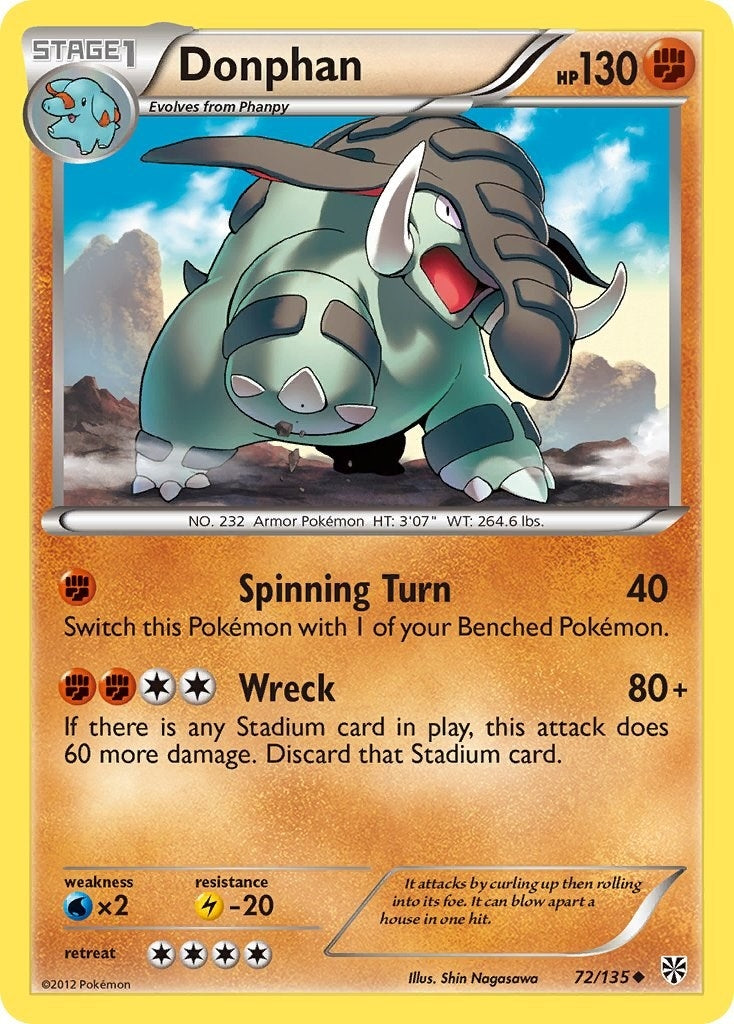 Image for Donphan (72/135) (Plasma Storm) - Pokemon