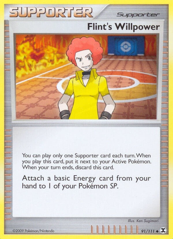 Image for Flint's Willpower (91/111) (Rising Rivals) - Pokemon