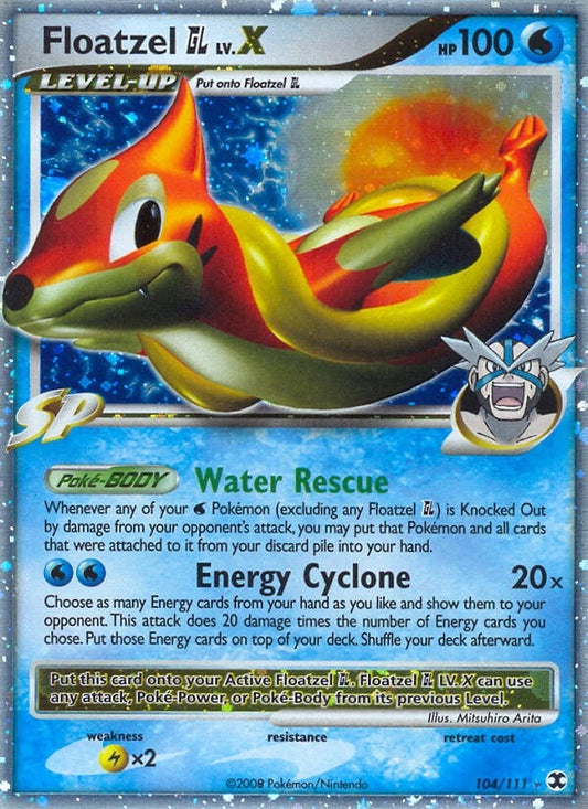 Image for Floatzel GL Lv.X (104/111) (Rising Rivals) - Pokemon